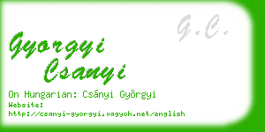 gyorgyi csanyi business card